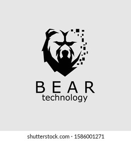 Bear logo design stock vector