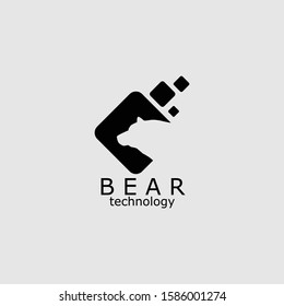 Bear logo design stock vector