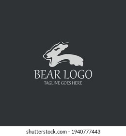 Bear logo design template. Bear head icon. Vector illustration