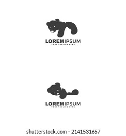Bear logo design template illustration