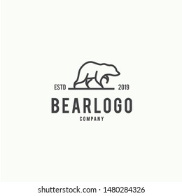 Bear Logo Design Template Inspiration - Vector