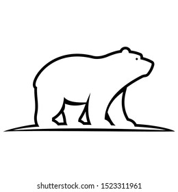 bear logo design template inspiration, vector illustration