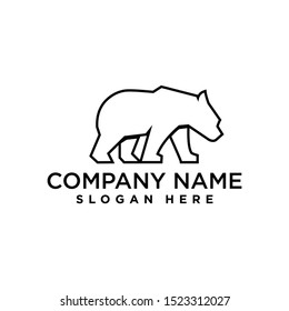 bear logo design template inspiration, vector illustration