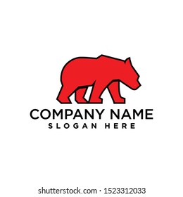 bear logo design template inspiration, vector illustration