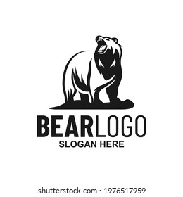 Bear Logo Design Template Inspiration, Vector Illustration
