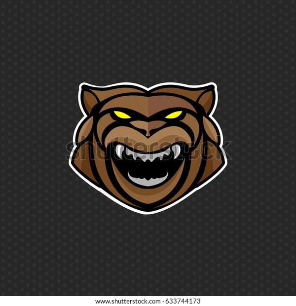 Bear Logo Design Template Lion Head Stock Vector (Royalty Free) 633744173