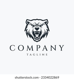 Ilustración vectorial del diseño del logotipo del oso