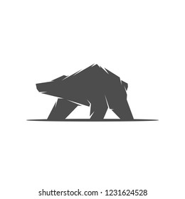 Bear Logo design vector. Modern professional grizzly bear logo for a sport team