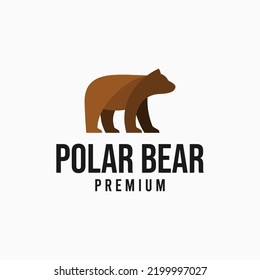 bear logo design vector silhouette illustration