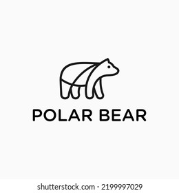 bear logo design vector silhouette illustration