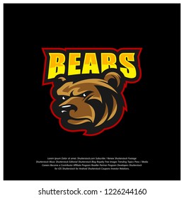 Bear Logo design vector. Bear sport logo