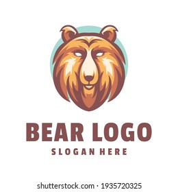 bear logo design vector template