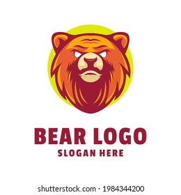 bear logo design vector template