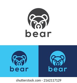 bear logo design vector template,