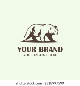 Bärenlogo-Designs, Vektorvorlage