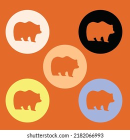 Bear logo in different colors