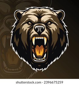 bear logo eposrt mascot logo design