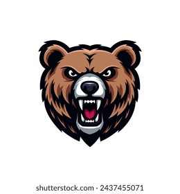 bear logo esport aggressive concept