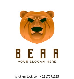Bear logo Gradient icon symbol template design vector illustration