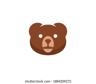 Bear logo grizzly cute vector 