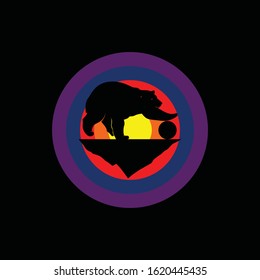 bear logo icon and circus bear logo