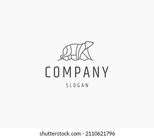 Bear logo icon design template