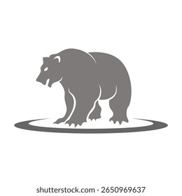 Plantilla de diseño de icono de logotipo de oso