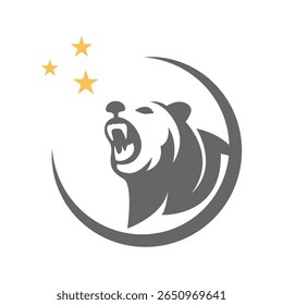 Bear logo icon design template