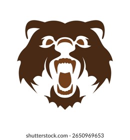 Modelo de design de ícone de logotipo do Bear
