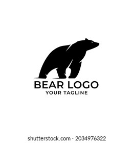 bear logo icon elegant black