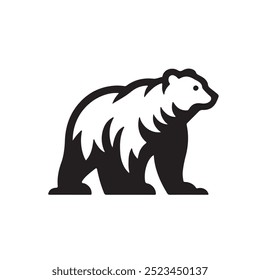 Ícone do logotipo do Bear isolado no plano de fundo branco