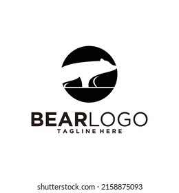 Logotipo del oso - ilustración del vector icono sobre fondo blanco