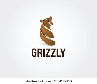 bear logo icon vector template