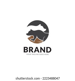 bear logo icon vector template.