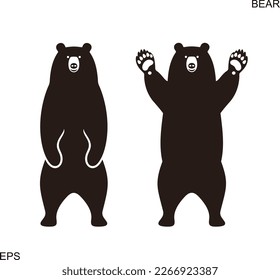 Bear logo. Isolated bear on white background
