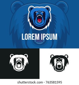 Bear logo mascot design vector emblen premium quality