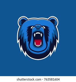 Bear logo mascot design vector emblen premium quality