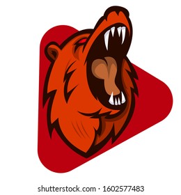 bear logo mascot. team logo. flag symbol. symbol of troops. the identity of a community.