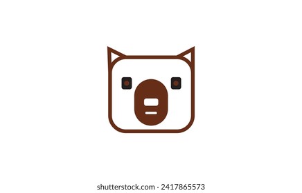 Bear Logo Mascot Template Vector Icon Stock Vector, vector and illustration,