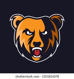 Bear logo mascot vector can be downloaded in vector format for unlimited image size and to easilly change colors 