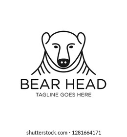 Bear logo outline design