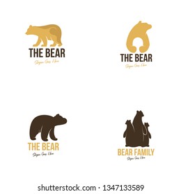 Bear logo set . Animal logo set template