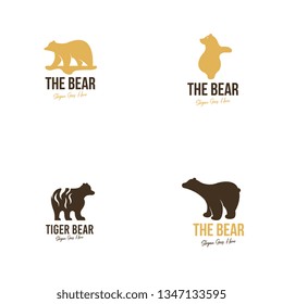 Bear logo set . Animal logo set template