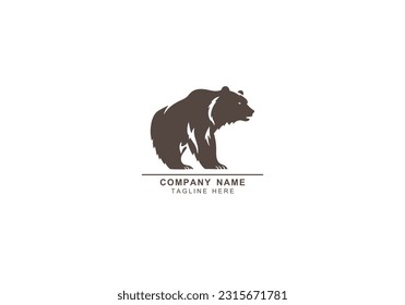 Bear logo sign icon vector pictogram illustration isolated