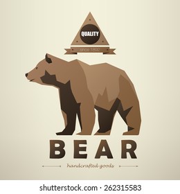 Bear logo. Simple vector image