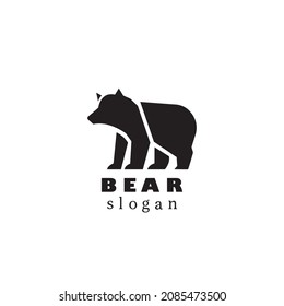 ilustración de diseño vectorial de logotipo de oso
