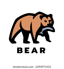 Bear logo, symbol. Vector illustration.
