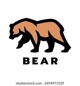 Logo del oso, símbolo. Ilustración vectorial.