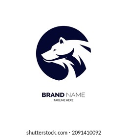 bear logo template design sillhouette for brand or company and other