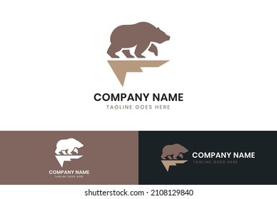 Bear logo template design. Bear vector icon design